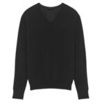 SAINT LAURENT V NECK SWEATER IN CASHMERE AND SILK