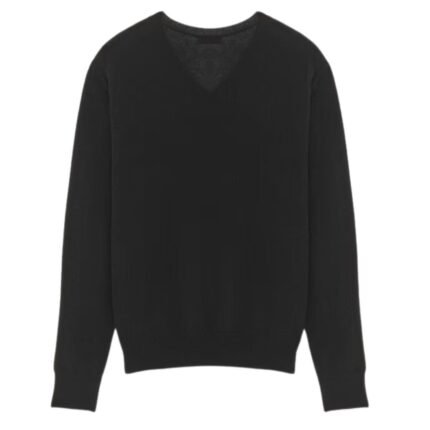SAINT LAURENT V NECK SWEATER IN CASHMERE AND SILK