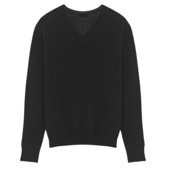 SAINT LAURENT V NECK SWEATER IN CASHMERE AND SILK
