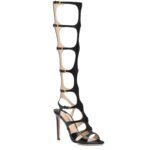 TOM FORD PRINTED TEJUS PARADIS KNEE HIGH SANDAL BLACK