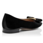 TOM FORD LEATHER AND GROS GRAIN AUDREY BALLERINA FLAT