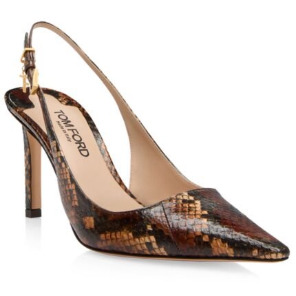 TOM FORD SNAKESKIN ANGELINA SLINGBACK