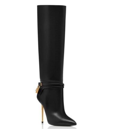 TOM FORD LEATHER PADLOCK BOOT
