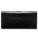 TOM FORD STAMPED CROCODILE LEATHER CONTINENTAL WALLET