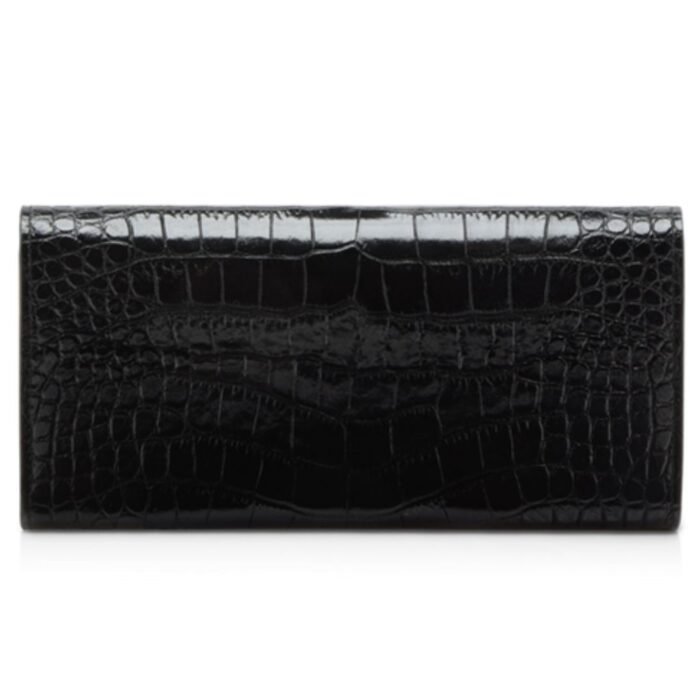 TOM FORD STAMPED CROCODILE LEATHER CONTINENTAL WALLET