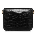 TOM FORD SHINY STAMPED CROCODILE LEATHER WALLIS SMALL SHOULDER BAG
