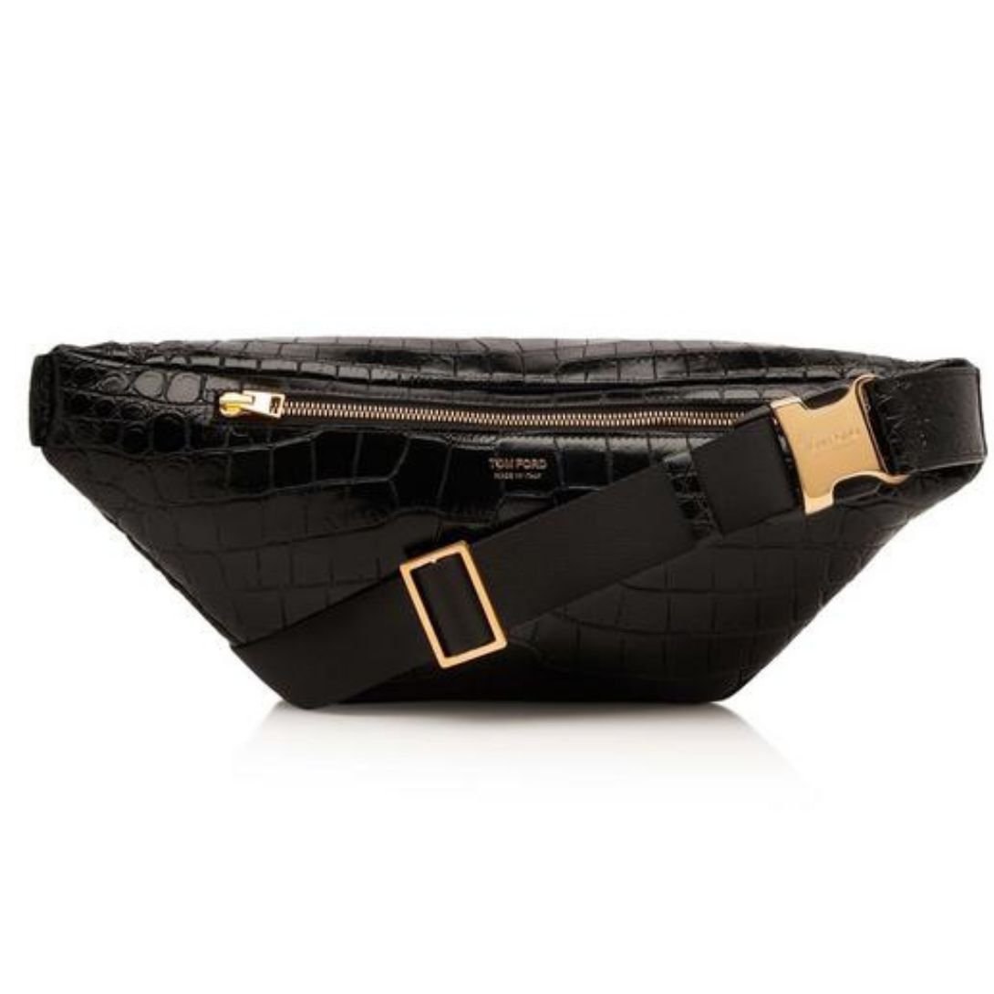 2 TOM FORD PRINTED ALLIGATOR BUCKLEY BELT BAG