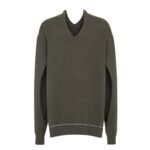FENDI SWEATER DARK GREEN CASHMERE PULLOVER