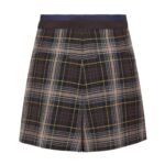 FENDI BROWN FENDI TARTAN SHORTS