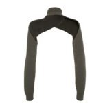 FENDI DARK GREEN WOOL AND CASHMERE SHRUG