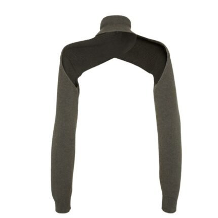 FENDI DARK GREEN WOOL AND CASHMERE SHRUG
