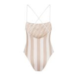 FENDI SWIMSUIT BEIGE LYCRA REVERSIBLE