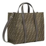 FENDI FF JACQUARD SHOPPER FABRIC BAG