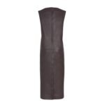 FENDI DRESS DARK PURPLE LEATHER