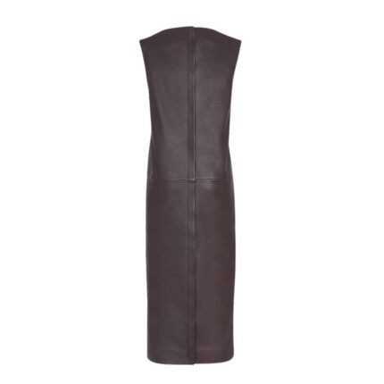 FENDI DRESS DARK PURPLE LEATHER