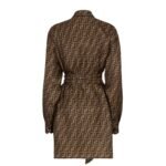 FENDI BROWN TWILL DRESS