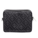 FENDI SQUARED FF CAMERA CASE ORGANIZER BLACK LEATHER AND FF BAG