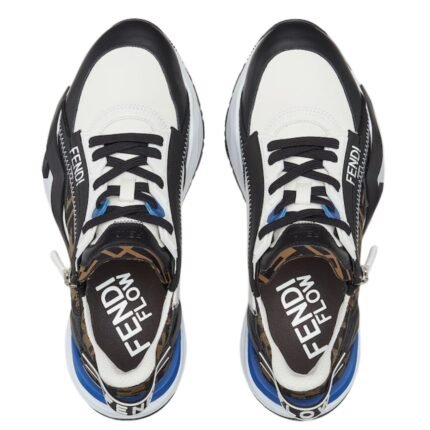 FENDI FLOW SNEAKERS LEATHER LOW-TOPS