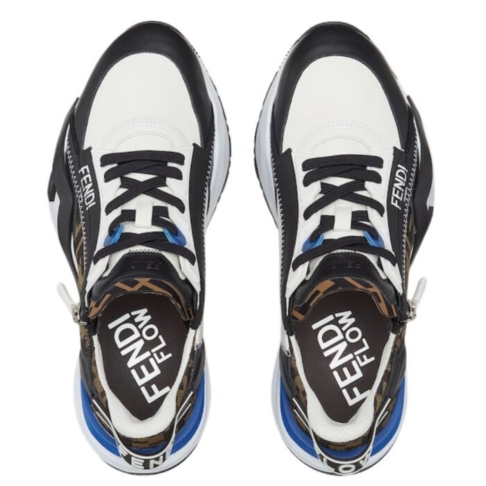 FENDI FLOW SNEAKERS LEATHER LOW-TOPS