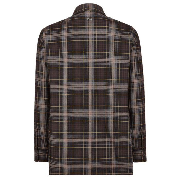 FENDI BLOUSON BROWN FENDI TARTAN GO TO JACKET