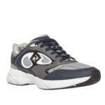 FENDI FORWARD SNEAKERS MESH AND LEATHER LOW-TOPS