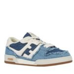 FENDI MATCH SNEAKERS BLUE DENIM LOW-TOPS