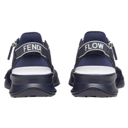 FENDI FLOW SNEAKERS BLUE FABRIC LOW-TOPS