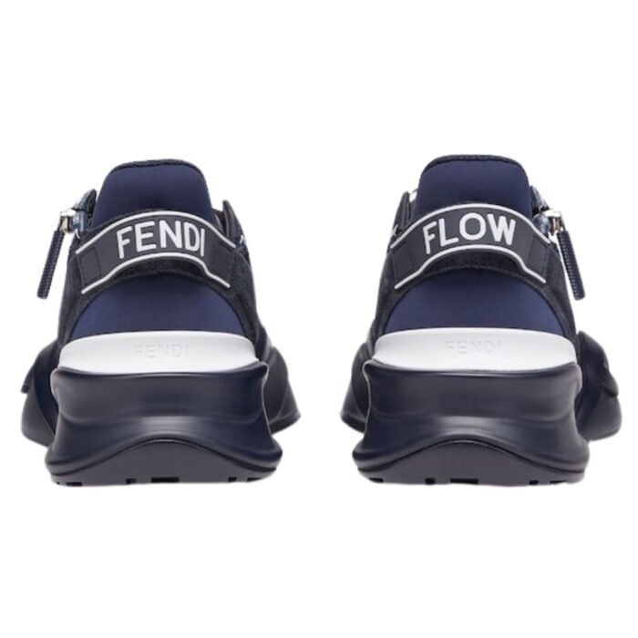 FENDI FLOW SNEAKERS BLUE FABRIC LOW-TOPS