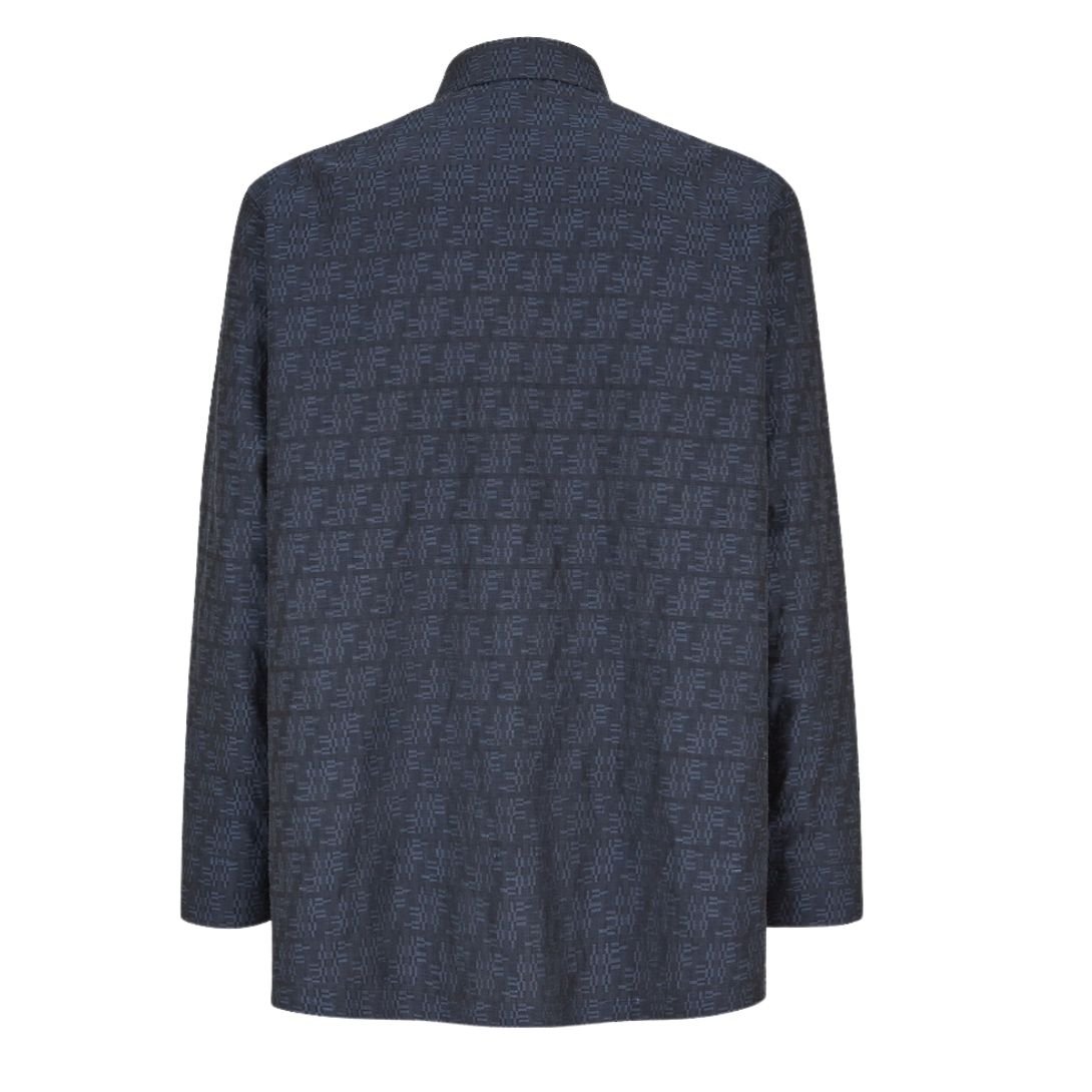 2 FENDI BLOUSON BLUE FF JACQUARD GO TO JACKET