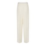 FENDI PANTS WHITE WOOL AND SILK