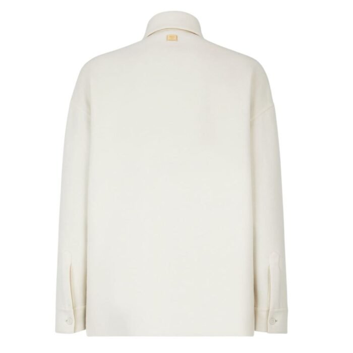 FENDI JACKET WHITE CASHMERE BLOUSON