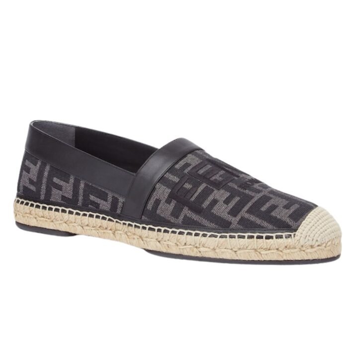 FENDI FF JACQUARD FABRIC ESPADRILLES