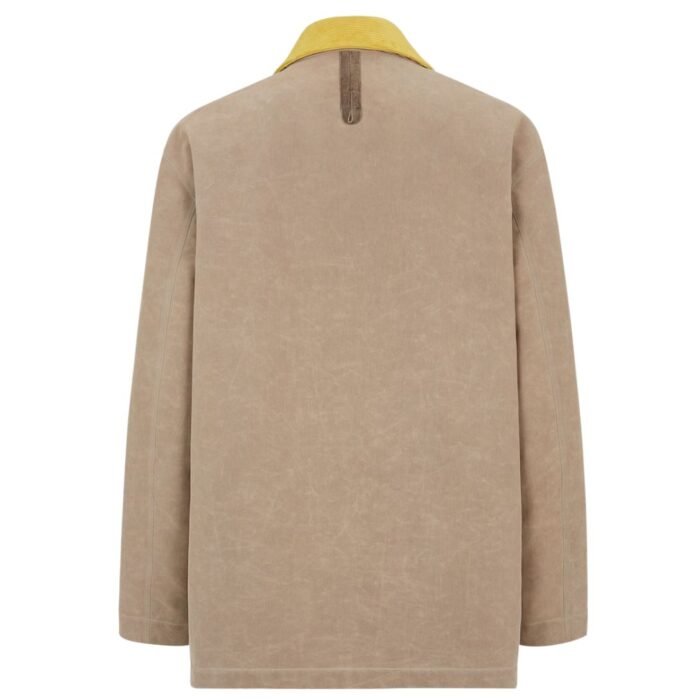 FENDI BEIGE WAXED COTTON BLOUSON