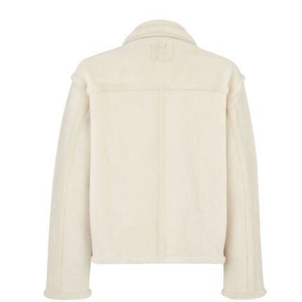 FENDI WHITE SHEARLING BLOUSON