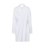FENDI WHITE STRIPED COTTON DRESS