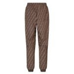 FENDI BROWN NYLON PANTS