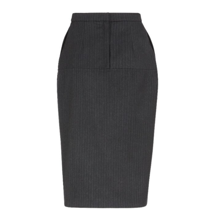 FENDI PINSTRIPED WOOL SKIRT