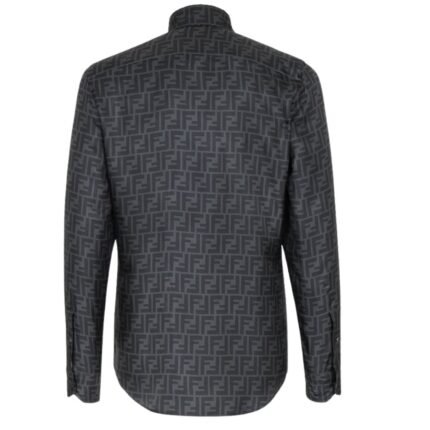 FENDI GRAY SILK SHIRT