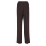 FENDI DARK PURPLE GRAIN DE POUDRE WOOL PANTS