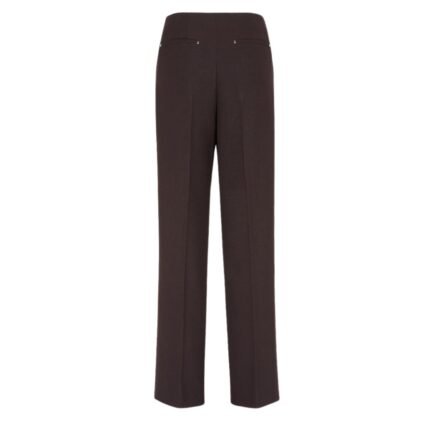 FENDI DARK PURPLE GRAIN DE POUDRE WOOL PANTS
