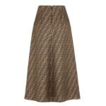 FENDI BROWN FF TWILL SKIRT
