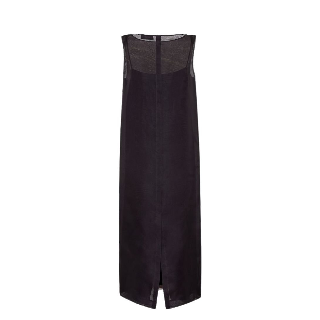 2 FENDI DRESS DARK PURPLE ORGANZA