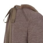 FENDI DOVE GRAY WOOL AND SILK SWEATER