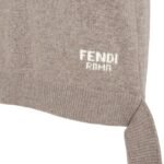 FENDI DOVE GRAY WOOL AND CASHMERE DRESS