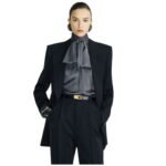 SAINT LAURENT JACKET IN GRAIN DE POUDRE