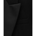 SAINT LAURENT TUXEDO JACKET IN GRAIN DE POUDRE