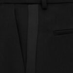 SAINT LAURENT TUXEDO PANTS IN GRAIN DE POUDRE