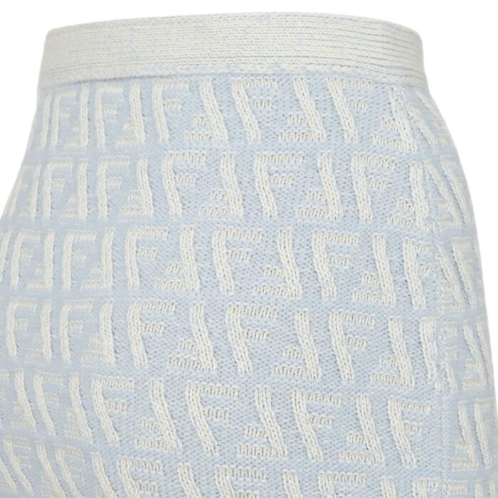 FENDI FF CASHMERE AND WOOL MINI SKIRT