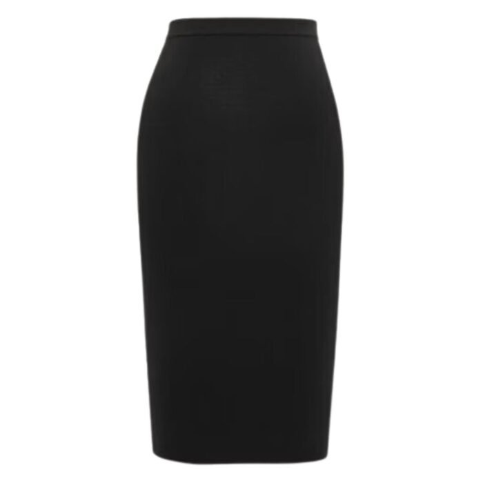 SAINT LAURENT PENCIL SKIRT IN RIBBED WOOL