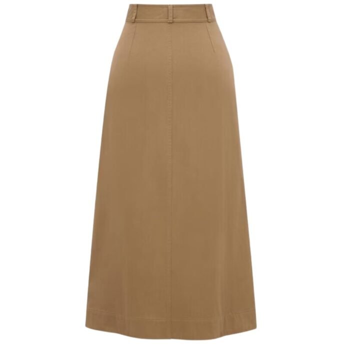 SAINT LAURENT MIDI SKIRT IN COTTON SERGE